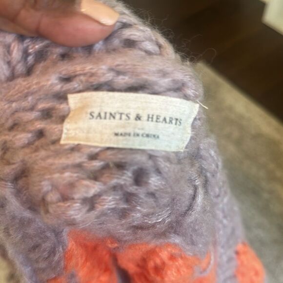 Saints & Hearts Chunky Cardigan Sweater O/S - Picture 6 of 7